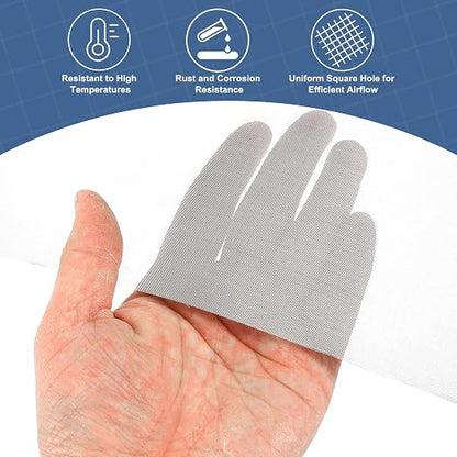 uxcell 80 Mesh 118" x 16" Woven Wire Mesh, 304 Stainless Steel Air Vent Filter - Image 5