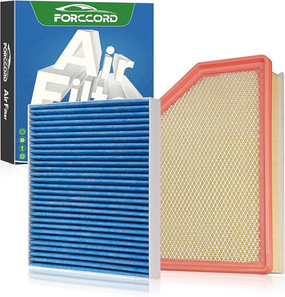 Cabin & Engine Air Filter Fit for Silverado 2500HD/3500HD, GMC Sierra by Forccord
