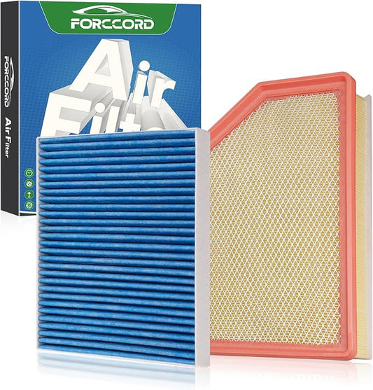 Cabin & Engine Air Filter Fit for Silverado 2500HD/3500HD, GMC Sierra by Forccord