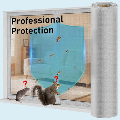 304 Stainless Steel Mesh Window Screen Roll, 47IN x 98.43FT Silver Metal Window - Image 5