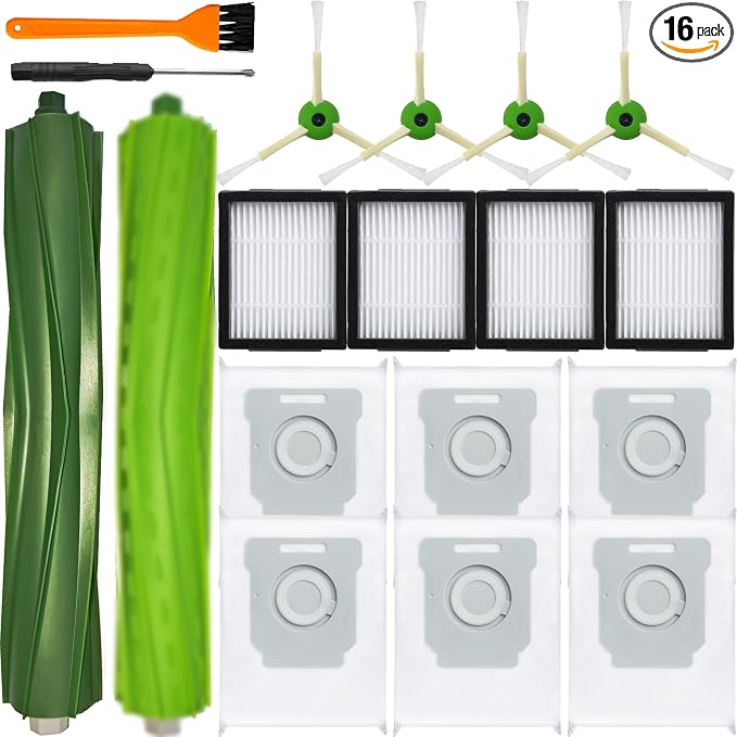 16Pcs Parts Compatible with Roomba i1+ J7 i7+ i3+ i4+ EVO i6+ i8+ i7 J7+ Plus by Bluearks
