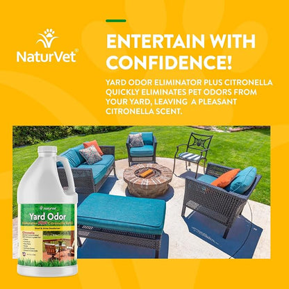 NaturVet – Yard Odor Eliminator Plus Citronella Spray – Eliminate Stool and - Image 3