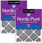 Nordic Pure 14x20x1 Furnace Air Filters MERV 8 Pleated Plus Carbon 2 Pack by NordicPure