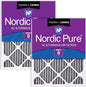 Nordic Pure 14x30x1 Furnace Air Filters MERV 8 Pleated Plus Carbon 2 Pack by NordicPure
