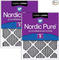 Nordic Pure 16x30x1 Furnace Air Filters MERV 8 Pleated Plus Carbon 2 Pack by NordicPure