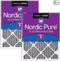 Nordic Pure 25x25x1 Furnace Air Filters MERV 8 Pleated Plus Carbon 2 Pack by NordicPure