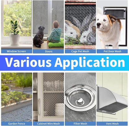 304 Stainless Steel Mesh, 47in x 10ft, 20 Mesh, Sturdy Metal Screen Roll - Image 5