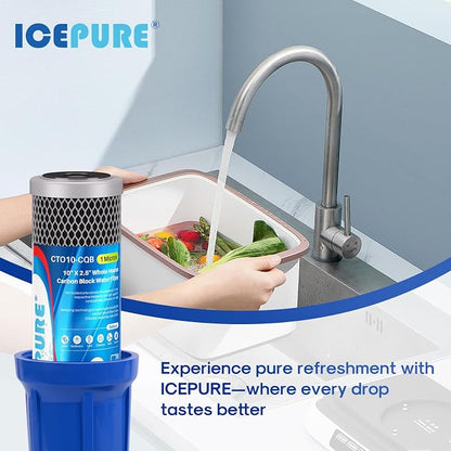 ICEPURE 1 Micron 10" x 2.5" Whole House Upgraded Coconut Shell Activated Water - Image 9