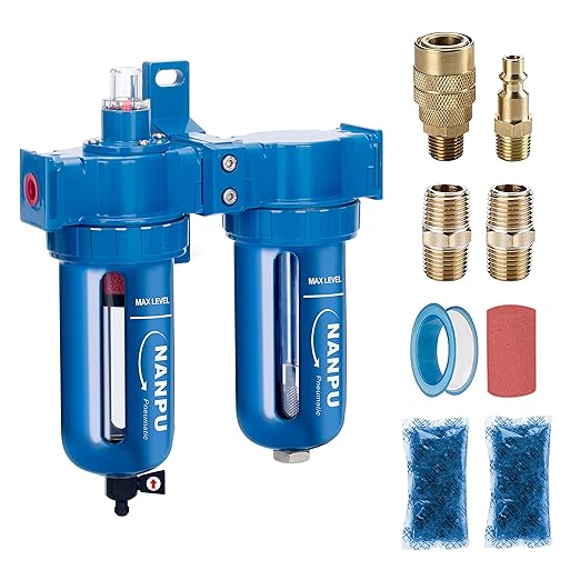 NANPU Zinc Alloy Coalescing Filter & Desiccant Dryer System, Poly Bowl by NANPU