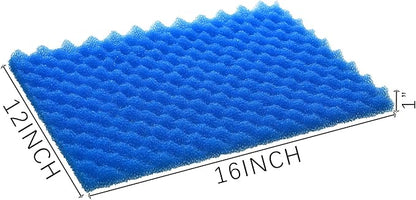 Aquarium Filter Media Bio Sponge Pad 16 x 12 x 1 inch, Fish Pond Foam Filter - Image 2