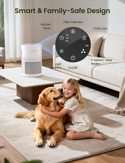Jafända Air Purifers for Home, Hepa Air Purifier for Bedroom, Air Cleaner for - Image 5