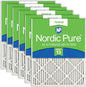 Nordic Pure 16x20x1 Pleated MERV 13 Air Filters 6 Pack by NordicPure