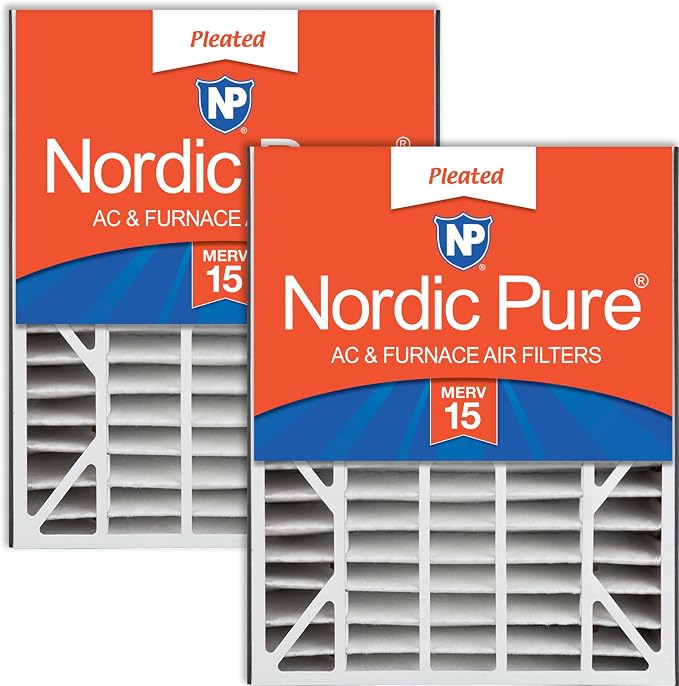 Nordic Pure 20x25x5 Air Bear Replacement 266649-102 MERV 15 Air Filters 2 Pack by NordicPure
