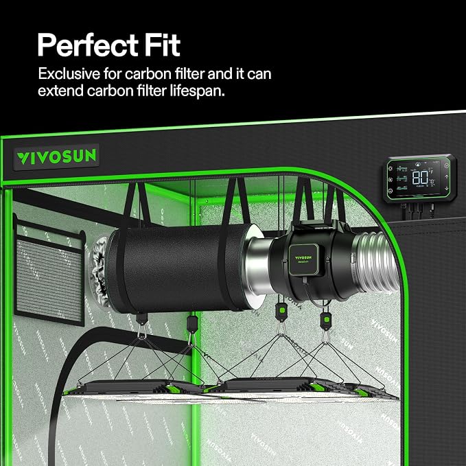 VIVOSUN 6 Inch Prefilter for 6" Carbon Filter, 13.78" Long - Image 6