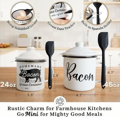 Bacon Grease Container with Strainer - Image 3