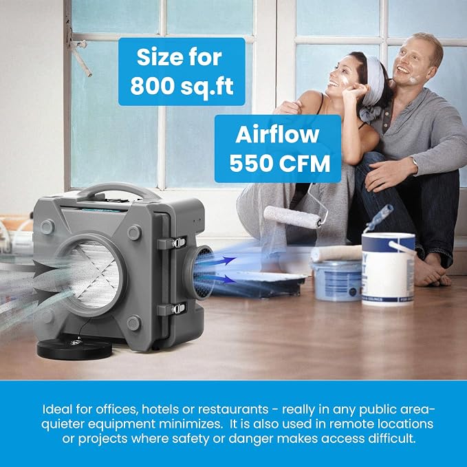 CADPXS Shield-550 Negative Machine Airbourne Cleaner HEPA Scrubber Water Damage - Image 4