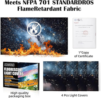 4 Pcs Fluorescent Light Covers - Image 2