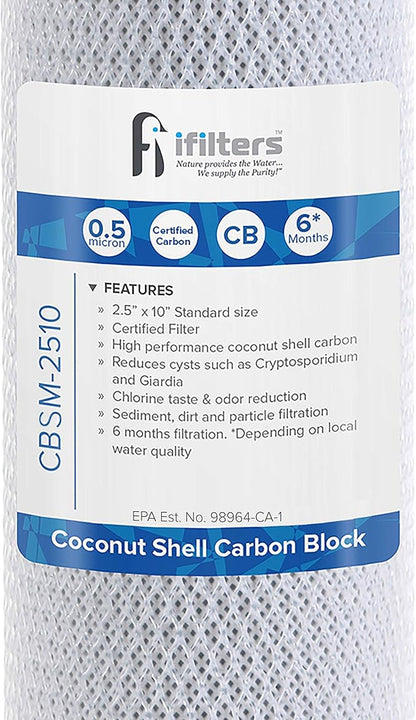 iFilters 0.5-Micron Carbon Block Water Filter – Coconut Shell CTO Drinking - Image 4