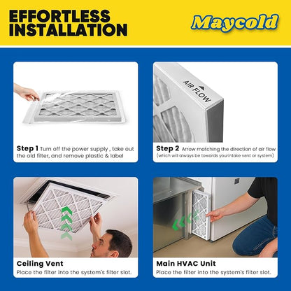 Maycold 20x25x1 MERV 8 Furnace Air Filters, Pleated HVAC AC Filter - Image 7