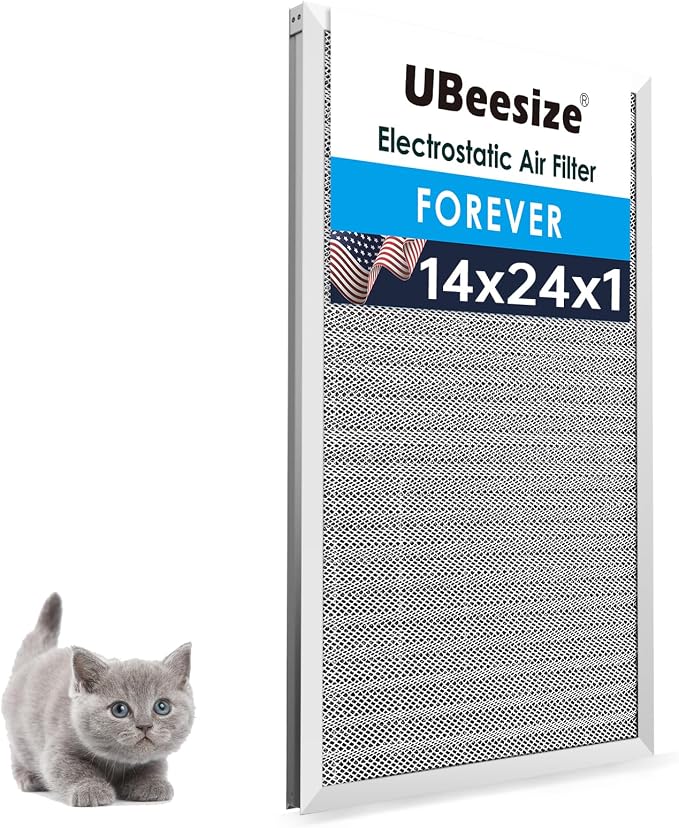 UBeesize 14x24x1 Reusable Electrostatic Air Filter HVAC AC Furnace Filter by UBeesize