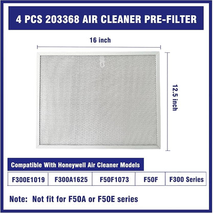 4 Pcs 203368 Air Pre Filter 16'' x 12.5'' Compatible - Image 2