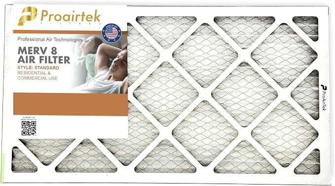 Proairtek AF14251M08SWH Model 14x25x1 Pack of 4 Air Filters, MERV 8; Ideal - Image 2