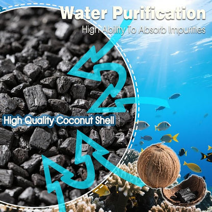 xcivi 6PCS Carbon Filter Media for Aquariums, Premium Activated Carbon - Image 3