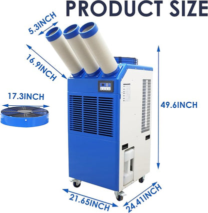 Portable Air Conditioner 22, 178 BTU Industrial Spot Cooler Air Conditioner - Image 8