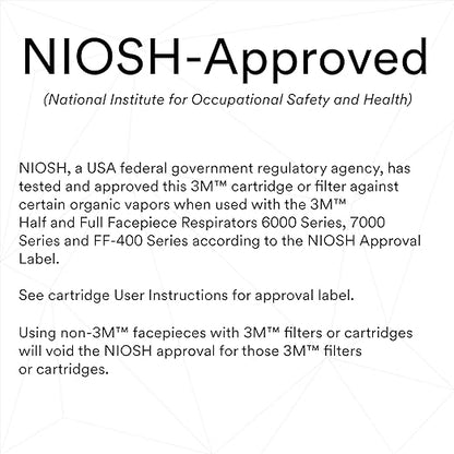 3M 60921 P100 Respirator Cartridge/Filter, NIOSH Approved, 1 Pair, Helps - Image 2