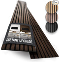 2-Pack Acoustic Wood Slat Panels - Soundproof Wall Paneling for Interior Decor