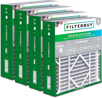 Filterbuy 20x26x5 Air Filter MERV 8 Essential Dust & Allergy Defense, Pleated by Filterbuy