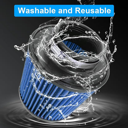 Cold Air Intake Filter High Performance Washable Filter Clamp-On Replacement - Image 4