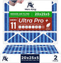 MervKing 20x25x5 Air Filter Actual Size: 19.88" x 24.88" x 4.38" MERV 11 MPR by MervKing