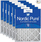 Nordic Pure 16x25x4 Pleated MERV 12 Air Filters 6 Pack by NordicPure