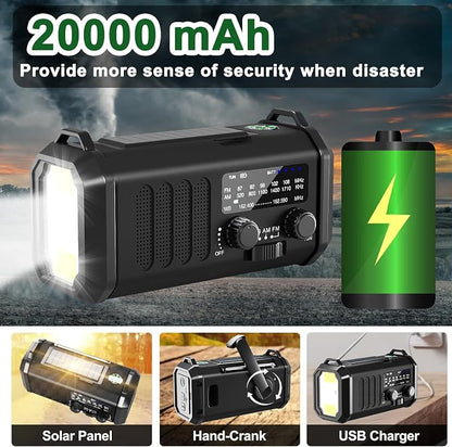 Gifts for Men Husband Dad Valentines Day, Emergency Hand Crank NOAA Weather - Image 4