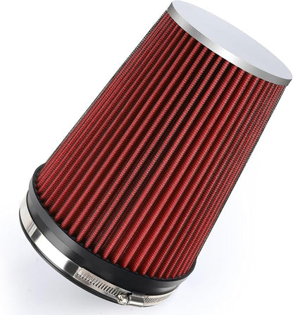 6" 152mm Cold Air Intake Filter Clamp-On Replacement High Flow Inlet Air Filter by DrivewithConfidence
