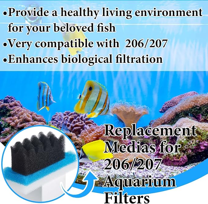 6 Pcs Aquarium Filters Bio Sponge Sets Compatible - Image 5