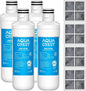 AQUA CREST LT1000PC ADQ747935 Refrigerator Water Filter and Air Filter by AQUACREST