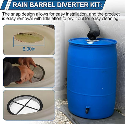 Rain Barrel Screen for Rain Barrel, 6 Inch Rain Barrel Cover for Rain Water - Image 7