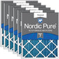 Nordic Pure 16x25x1 Pleated MERV 7 Air Filters 6 Pack by NordicPure