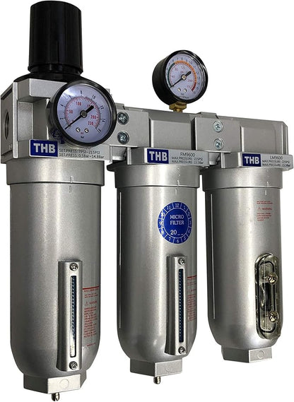 1" COMPRESSED AIR PARTICULATE FILTER WATER TRAP/PRESSURE REGULATOR/DESICCANT - Image 3