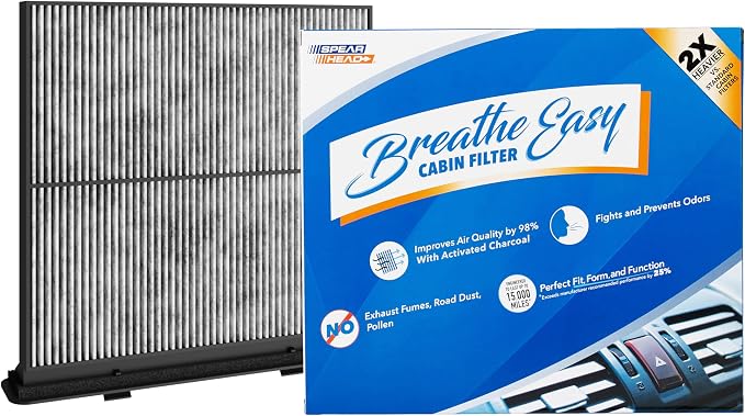 Spearhead Odor Defense Breathe Easy AC & Heater Cabin Filter | Fits 2019-24 by SPEARHEAD