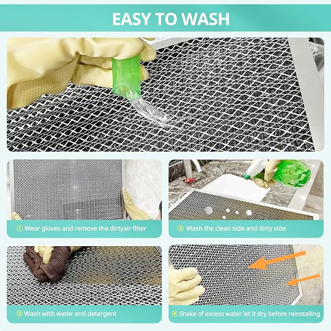 20x20x1 Electrostatic Air Filter, Washable & Reusable Aluminum AC/HVAC Furnace - Image 6