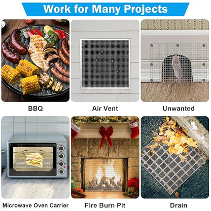Valchoose 1 Piece Metal Woven Mesh Screen 14.6 X 11.4 in, 4.5mm Hole 5 Mesh - Image 2