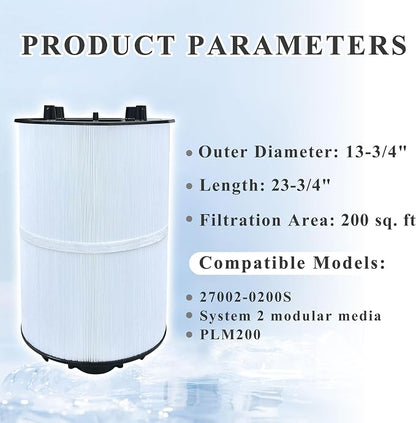 Pool Filter Compatible with 27002-0200S, System 2 Modular Media, 200 sq.ft Pool - Image 2