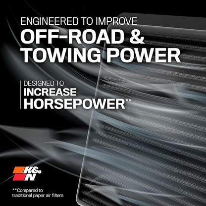 K&N Performance Diesel Dryflow Lifetime Engine Air Filter: Increase Power: - Image 2