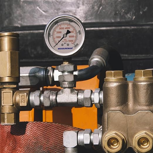 MEASUREMAN 2-1/2" Dial Size, Glycerin Filled Pressure Gauge, 0-10000psi/kpa - Image 6