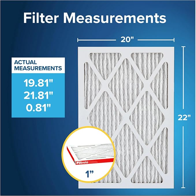 Filtrete 20x22x1 AC Furnace Air Filter, MERV 11, MPR 1000, Micro Allergen - Image 2