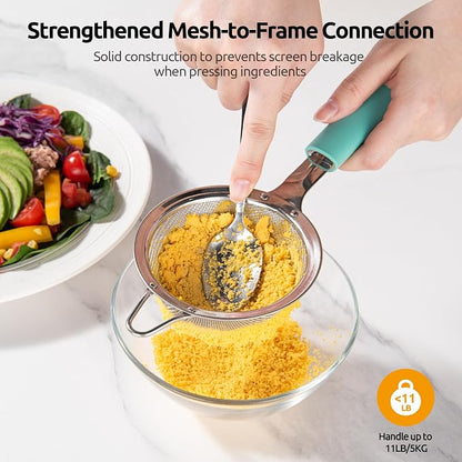 U-Taste Small Fine Mesh Strainer: 18/8 Stainless Steel 3.35in 30 Mesh Kitchen - Image 6