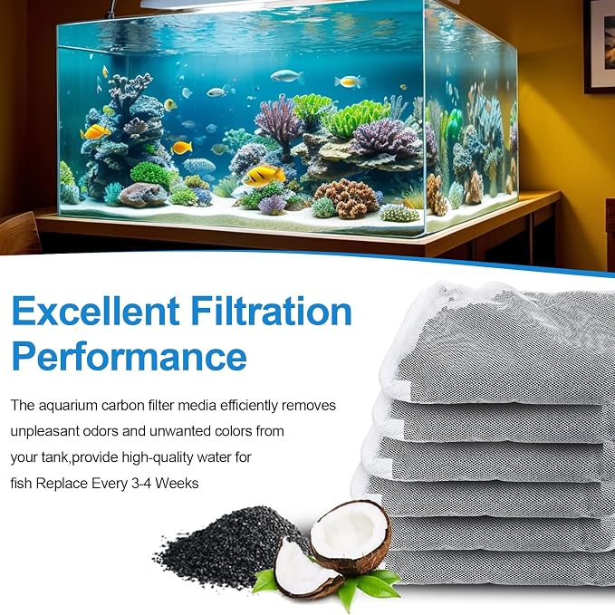 Activated Carbon Inserts for AquaClear 10-30 Gallon Filter, Aquarium Carbon - Image 5